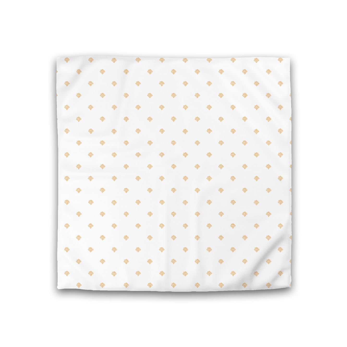 Off-white Cotton Sateen Duvet Cover, Pale Orange Hand-painted Swizzle Motif Print, CSDU-1232-171, Double - 206 x 206 cm / 81 x 81 inches