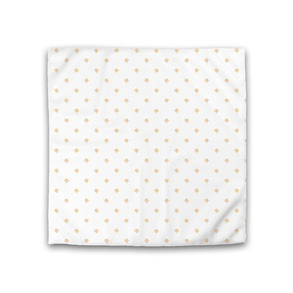Off-white Cotton Sateen Duvet Cover, Pale Orange Hand-painted Swizzle Motif Print, CSDU-1232-171, Double - 206 x 206 cm / 81 x 81 inches