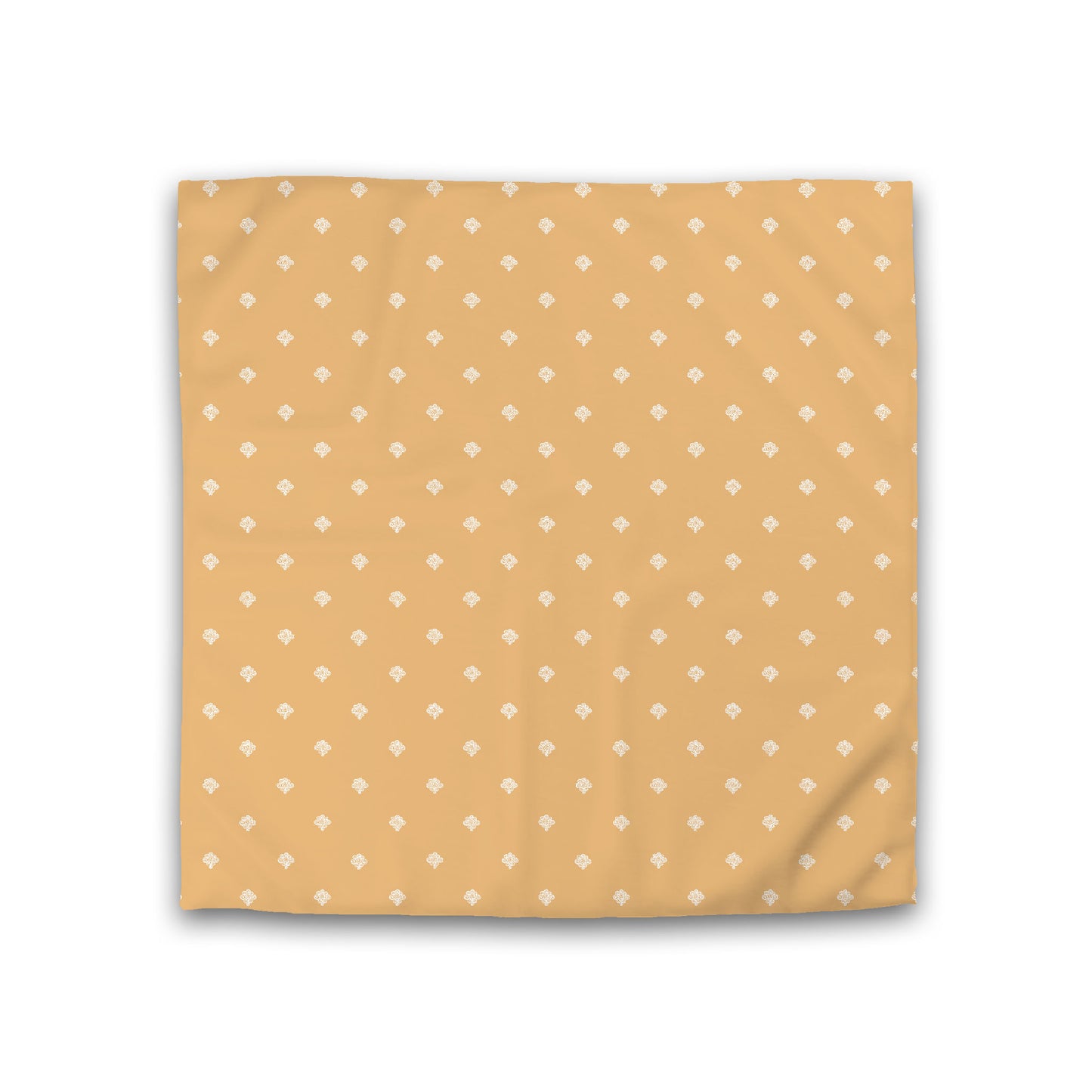 Pale Orange Cotton Sateen Duvet Cover, Off-white Hand-painted Swizzle Motif Print, CSDU-1232-172, Double - 206 x 206 cm / 81 x 81 inches