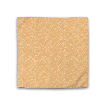 Pale Orange Cotton Sateen Duvet Cover, Off-white Hand-painted Vine Print, CSDU-1232-182, Double - 206 x 206 cm / 81 x 81 inches