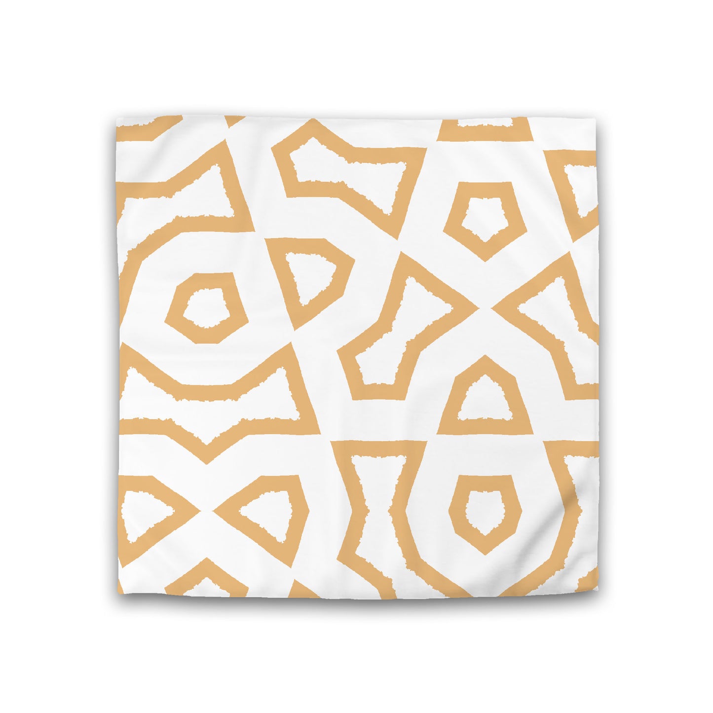 Off-white Cotton Sateen Duvet Cover, Bold Pale Orange Graphic, CSDU-1232-391, Double - 206 x 206 cm / 81 x 81 inches