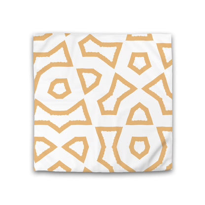 Off-white Cotton Sateen Duvet Cover, Bold Pale Orange Graphic, CSDU-1232-391, Double - 206 x 206 cm / 81 x 81 inches