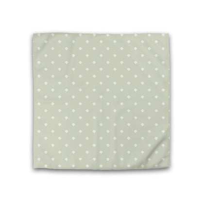 Pale Green Cotton Sateen Duvet Cover, Off-white Hand-painted Swizzle Motif Print, CSDU-1241-172, Double - 206 x 206 cm / 81 x 81 inches