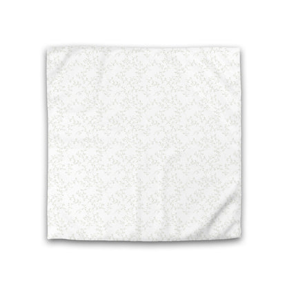 Off-white Cotton Sateen Duvet Cover, Pale Green Hand-painted Vine Print, CSDU-1241-181, Double - 206 x 206 cm / 81 x 81 inches