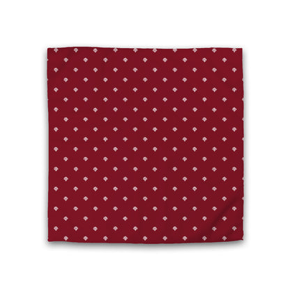 Burgundy Red Cotton Sateen Duvet Cover, Off-White Hand-painted Swizzle Motif Print, CSDU-1281-172, Double - 206 x 206 cm / 81 x 81 inches