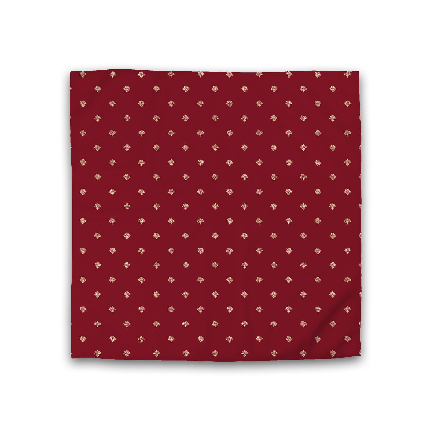 Burgundy Red Cotton Sateen Duvet Cover, Desert Sand Hand-painted Swizzle Motif Print, CSDU-1284-172, Double - 206 x 206 cm / 81 x 81 inches