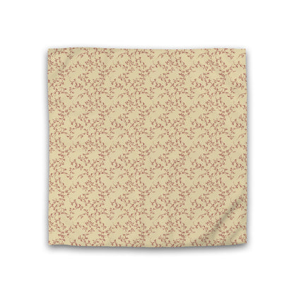 Desert Sand Cotton Sateen Duvet Cover, Burgundy Red Hand-painted Vine Print, CSDU-1284-181, Double - 206 x 206 cm / 81 x 81 inches