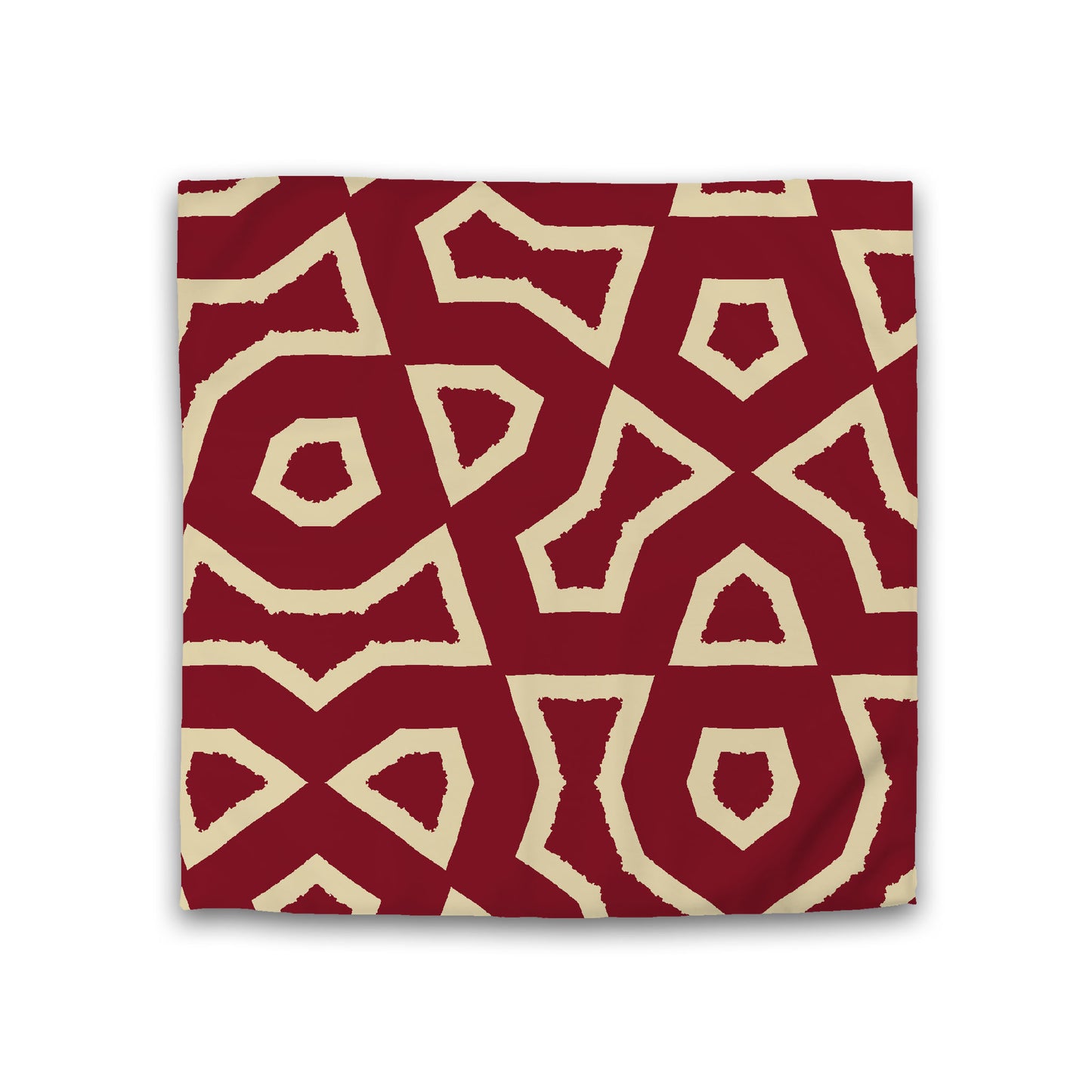 Burgundy Red Cotton Sateen Duvet Cover, Bold Desert Sand Graphic, CSDU-1284-392, Double - 206 x 206 cm / 81 x 81 inches