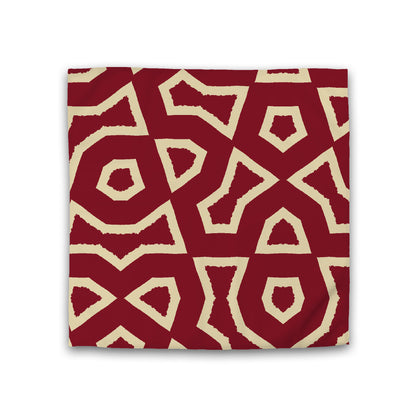 Burgundy Red Cotton Sateen Duvet Cover, Bold Desert Sand Graphic, CSDU-1284-392, Double - 206 x 206 cm / 81 x 81 inches