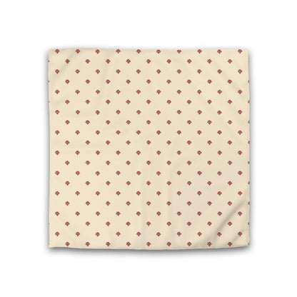 Beige Cotton Sateen Duvet Cover, Burgundy Red Hand-painted Swizzle Motif Print, CSDU-1285-171, Double - 206 x 206 cm / 81 x 81 inches