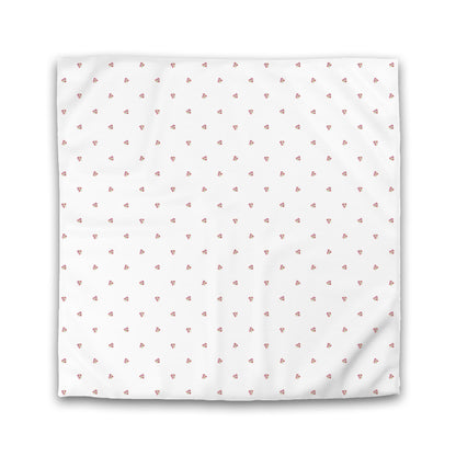 Off-White Cotton Sateen Duvet Cover, Small Pink Floral Pattern, CSDU-1346, Double - 206 x 206 cm / 81 x 81 inches