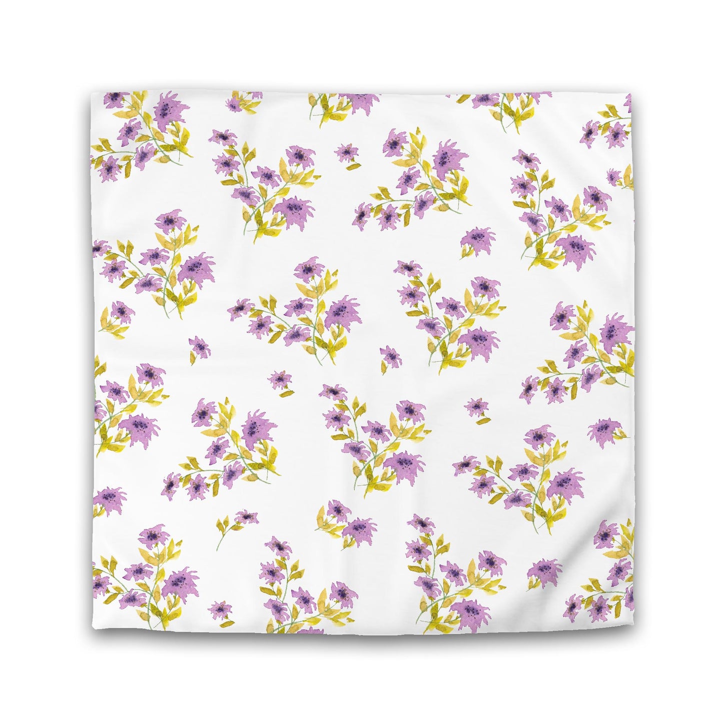 Off-White Cotton Sateen Duvet Cover, Large Mauve Floral Print, CSDU-1364, Double - 206 x 206 cm / 81 x 81 inches