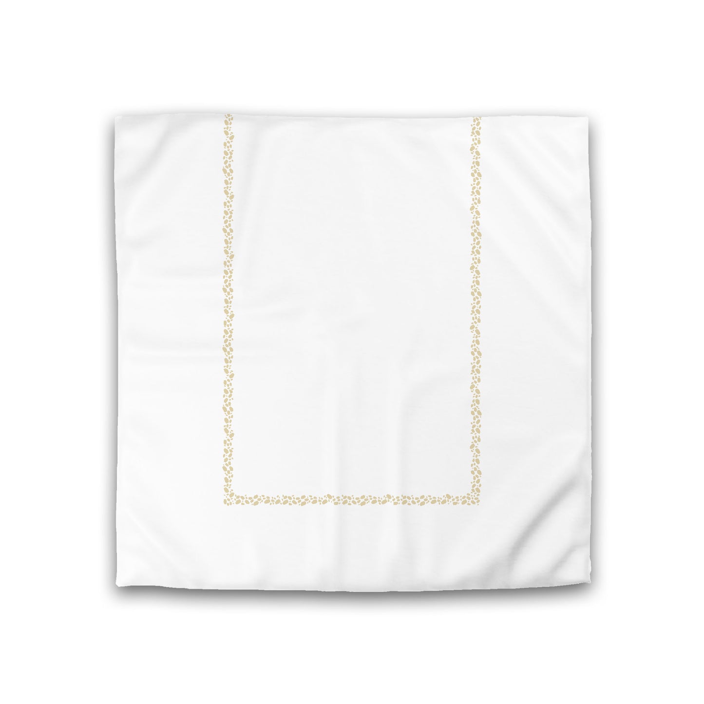 Off-white Cotton Sateen Duvet Cover, Desert Sand Hand-painted Dab Motif Print, Classic Border, CSDU-1371-091, Double - 206 x 206 cm / 81 x 81 inches