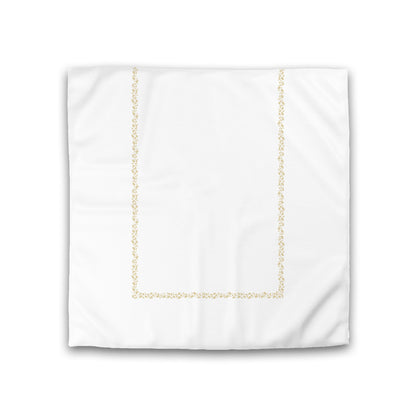 Off-white Cotton Sateen Duvet Cover, Desert Sand Hand-painted Dab Motif Print, Classic Border, CSDU-1371-091, Double - 206 x 206 cm / 81 x 81 inches