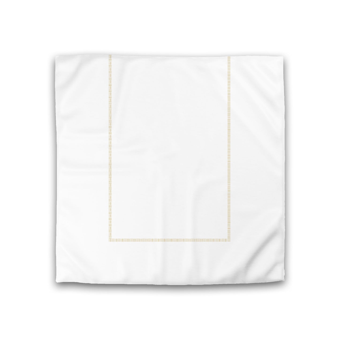 Off-white Cotton Sateen Duvet Cover, Desert Sand Single Weave Motif Print, Classic Border, CSDU-1371-141, Double - 206 x 206 cm / 81 x 81 inches