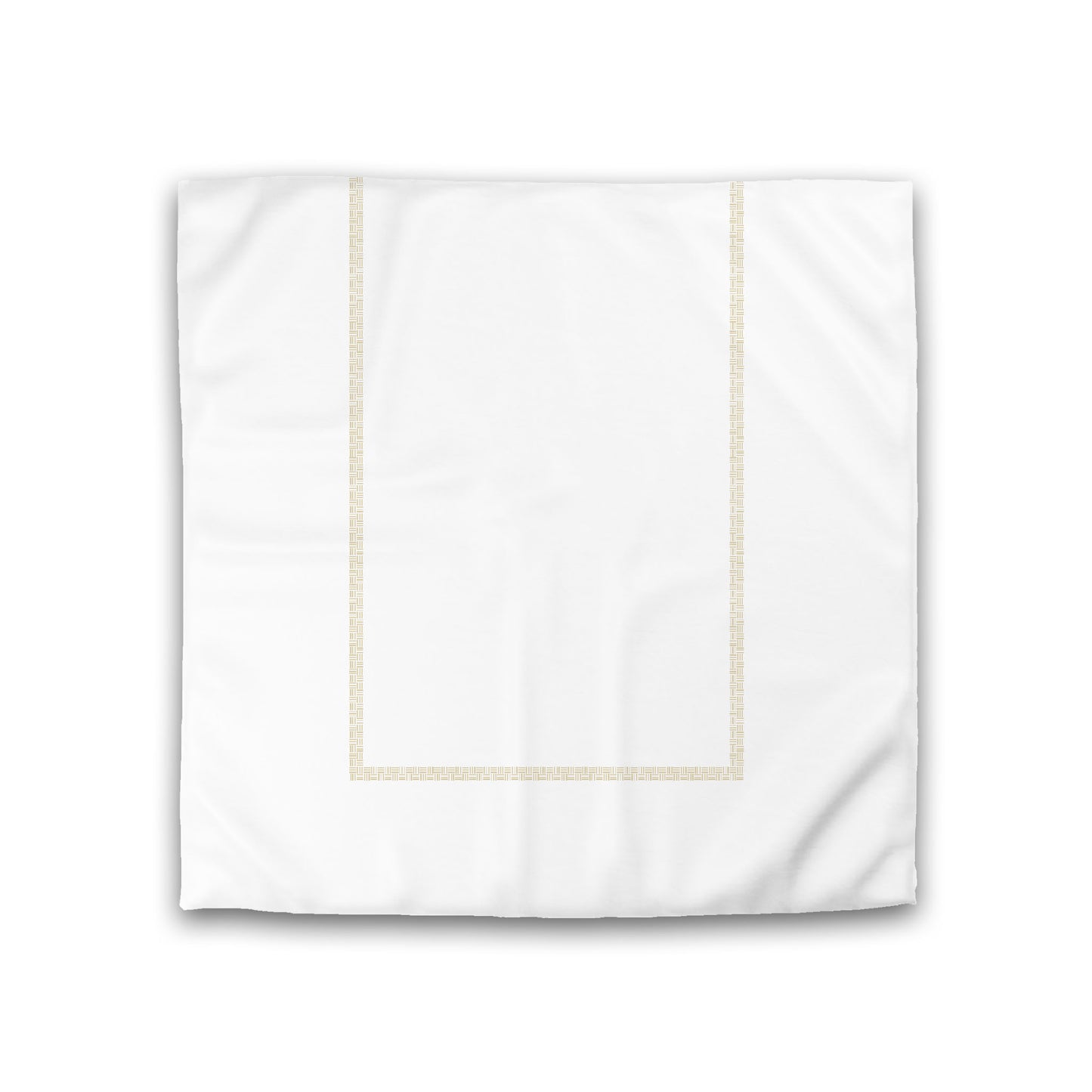 Off-white Cotton Sateen Duvet Cover, Desert Sand Double Weave Motif Print, Classic Border, CSDU-1371-143, Double - 206 x 206 cm / 81 x 81 inches