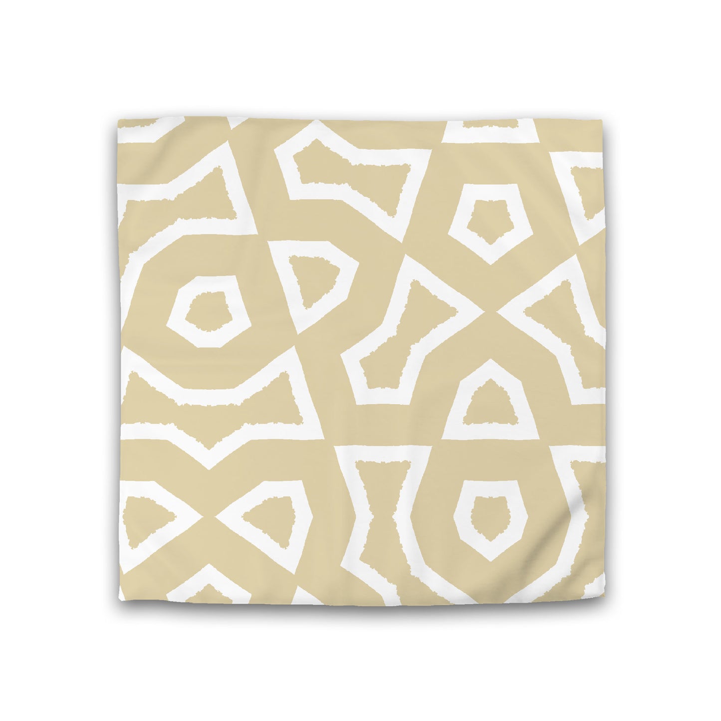Desert Sand Cotton Sateen Duvet Cover, Bold Off-white Graphic, CSDU-1371-392, Double - 206 x 206 cm / 81 x 81 inches