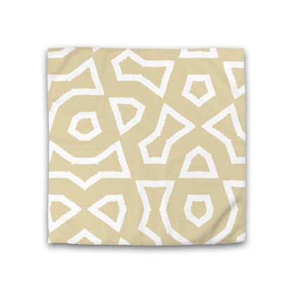 Desert Sand Cotton Sateen Duvet Cover, Bold Off-white Graphic, CSDU-1371-392, Double - 206 x 206 cm / 81 x 81 inches