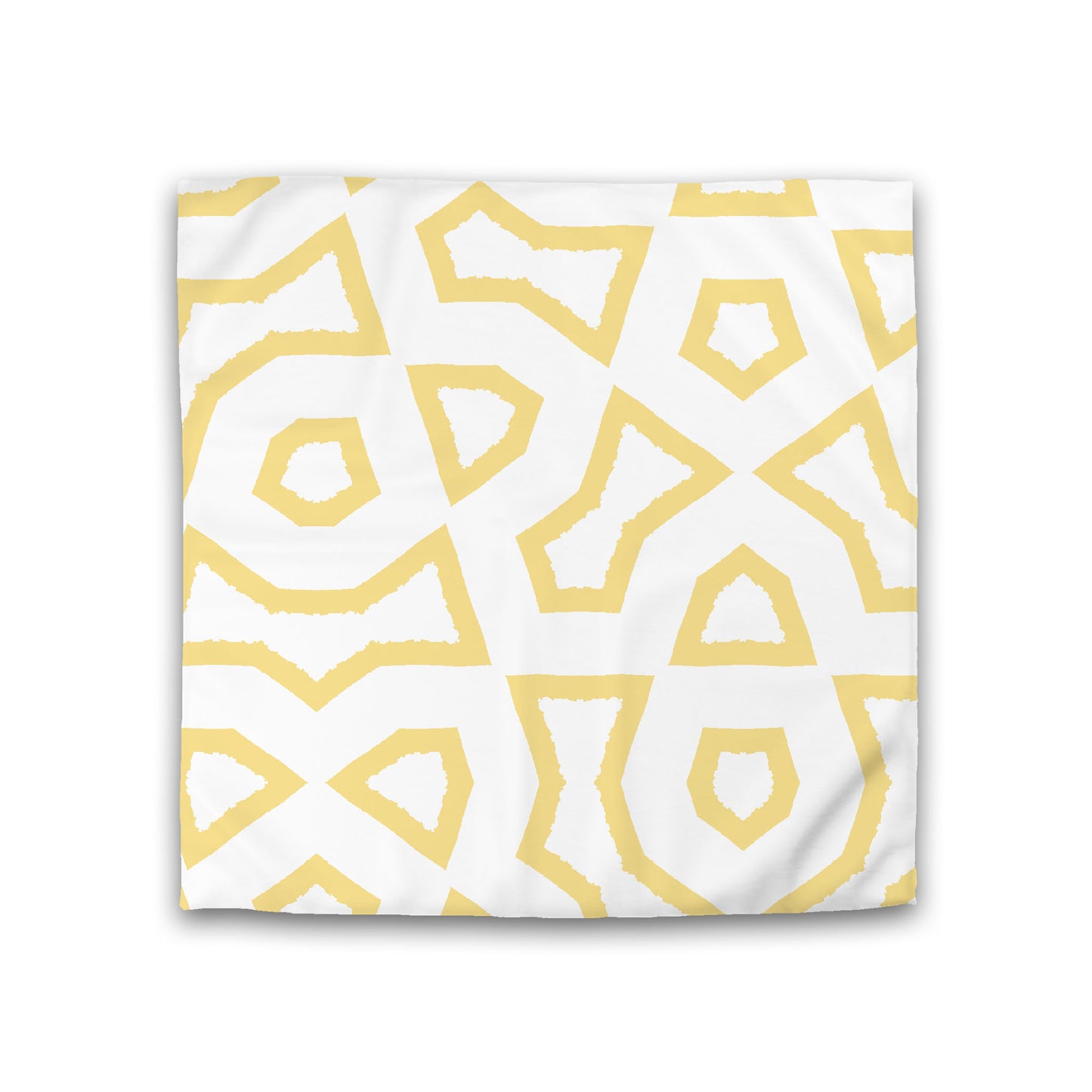 Off-white Cotton Sateen Duvet Cover, Bold Yellow Graphic, CSDU-1381-391, Double - 206 x 206 cm / 81 x 81 inches