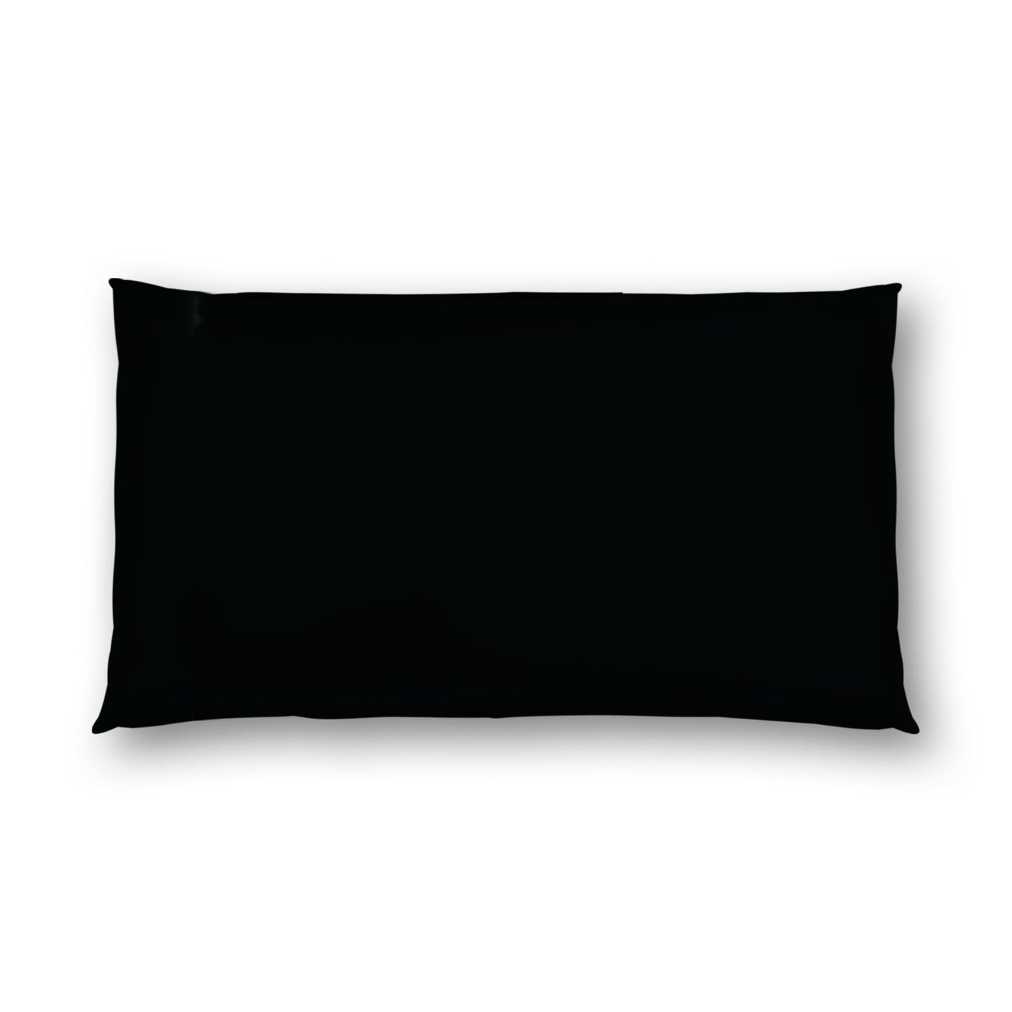 Black Cotton Sateen Sham, White Reverse Side, King -  20 x 36 inches