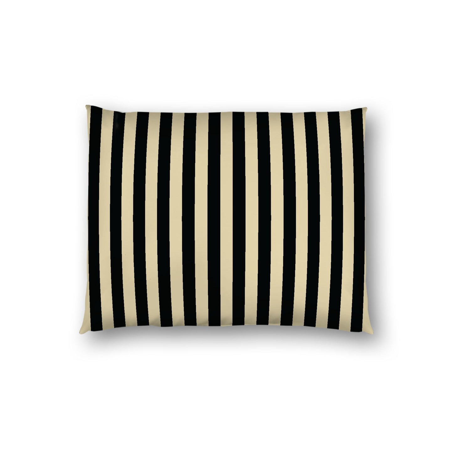 Desert Sand Cotton Sateen Sham, Black Bars on Front, White Reverse Side, Standard - 20 x 26 inches