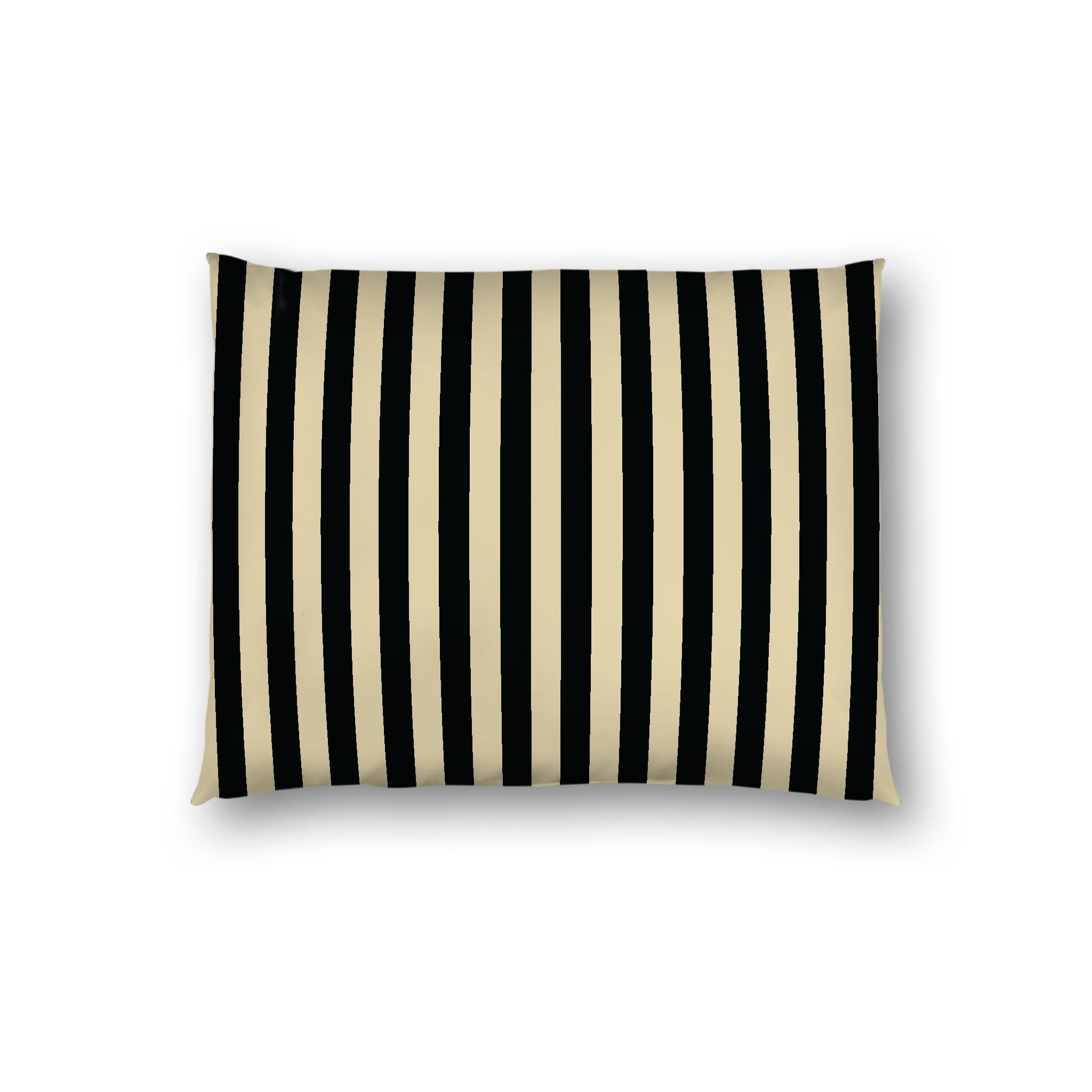 Desert Sand Cotton Sateen Sham, Black Bars on Front, White Reverse Side, Standard - 20 x 26 inches