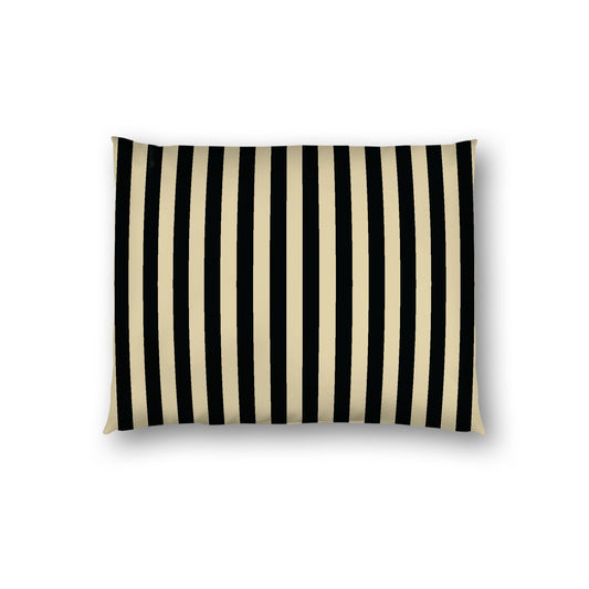 Desert Sand Cotton Sateen Sham, Black Bars on Front, White Reverse Side, Standard - 20 x 26 inches