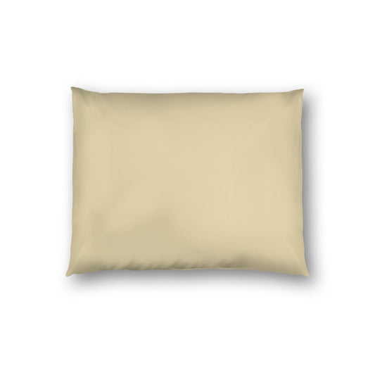 Desert Sand Cotton Sateen Sham, White Reverse Side, Standard - 20 x 26 inches