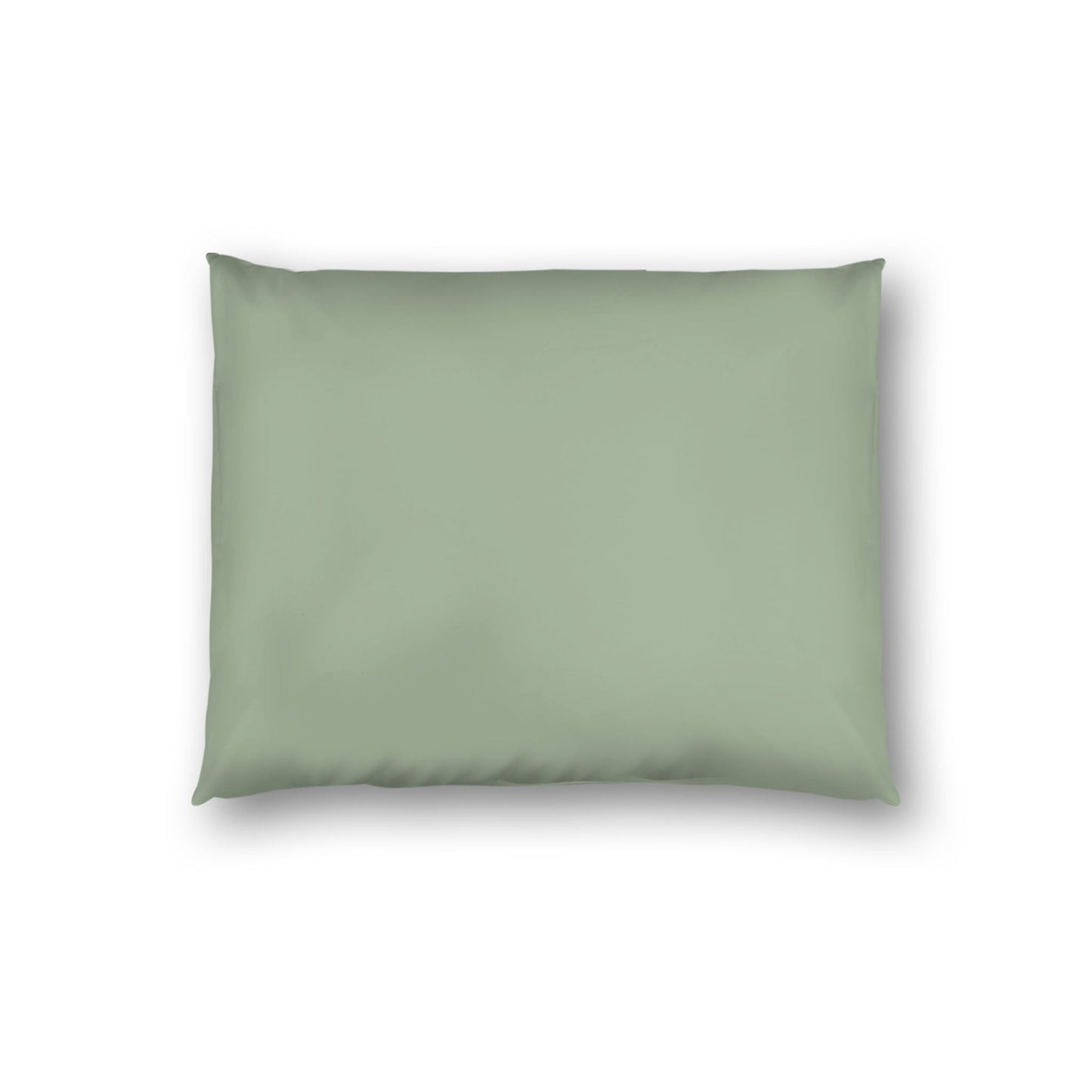 Green Cotton Sateen Sham, White Reverse Side, Standard - 20 x 26 inches