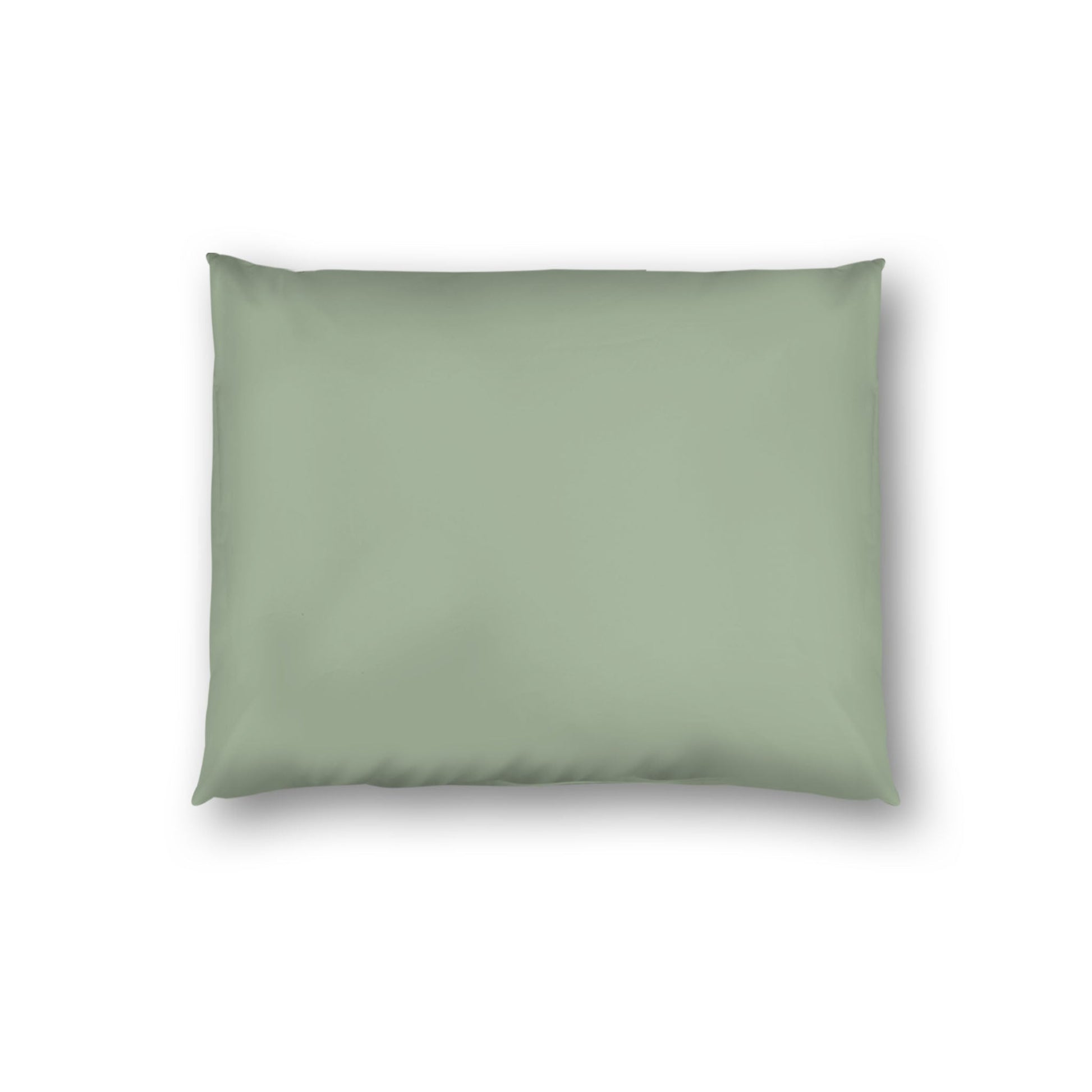 Green Cotton Sateen Sham, White Reverse Side, Standard - 20 x 26 inches