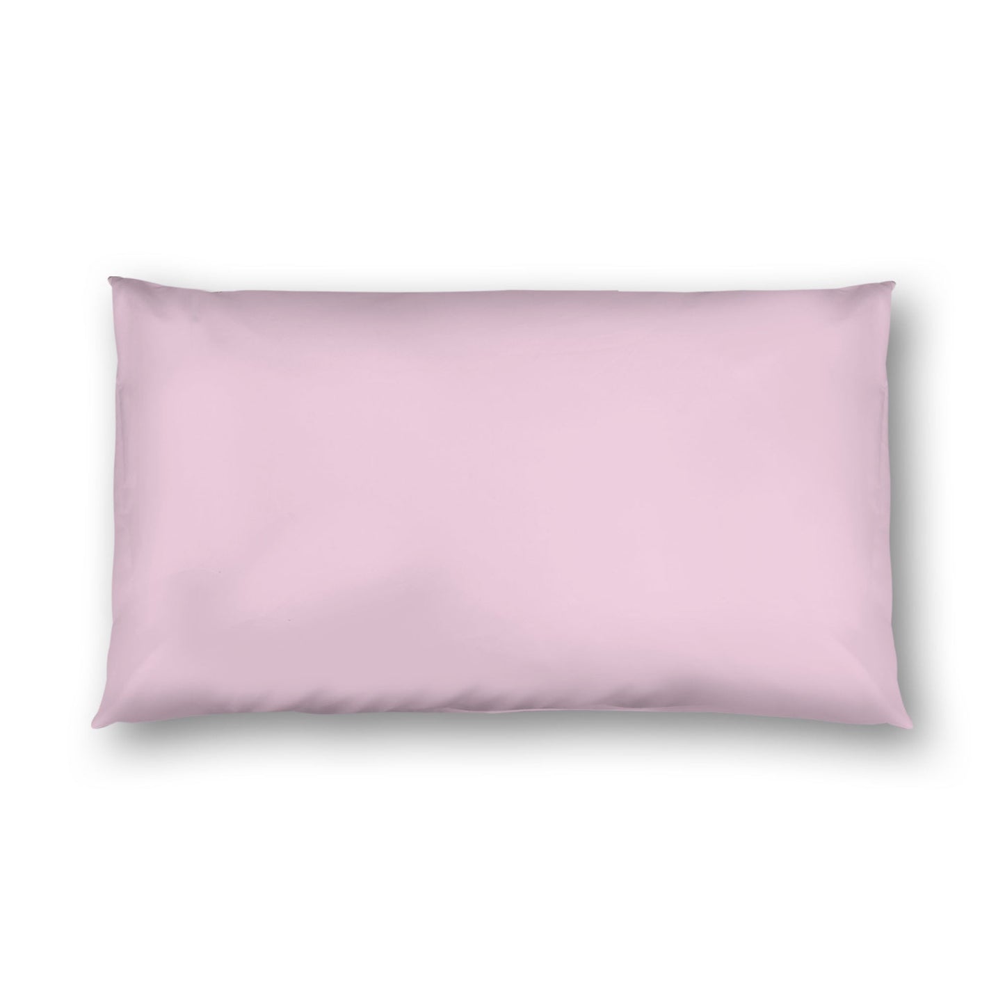 Pink Cotton Sateen Sham, White Reverse Side, King -  20 x 36 inches