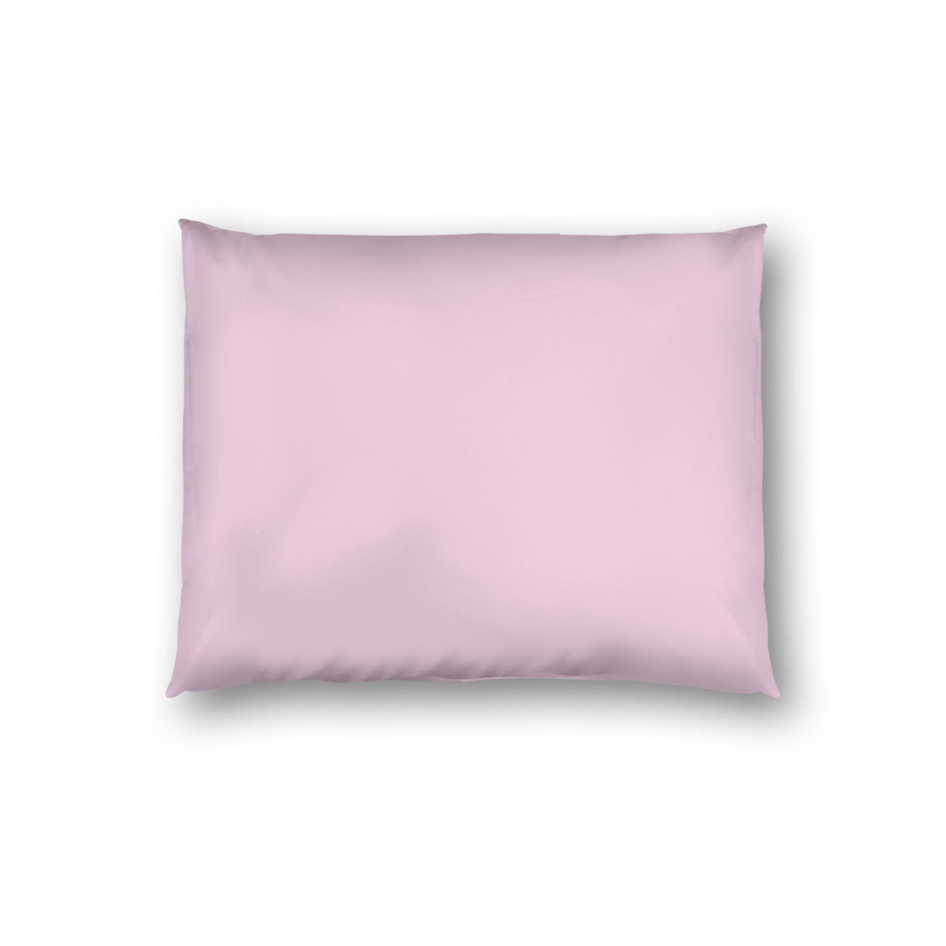 Pink Cotton Sateen Sham, White Reverse Side, Standard - 20 x 26 inches