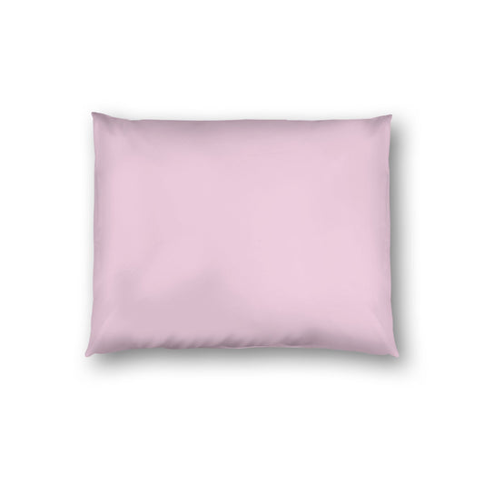 Pink Cotton Sateen Sham, White Reverse Side, Standard - 20 x 26 inches