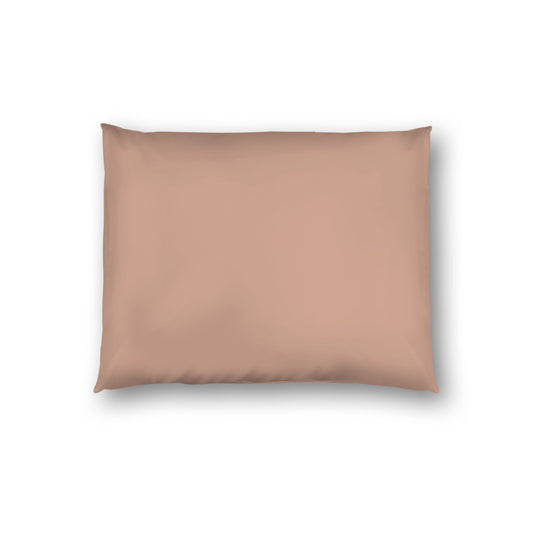 Salmon Cotton Sateen Sham, White Reverse Side, Standard - 20 x 26 inches