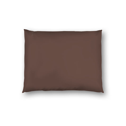 Brown Cotton Sateen Sham, White Reverse Side, Standard - 20 x 26 inches