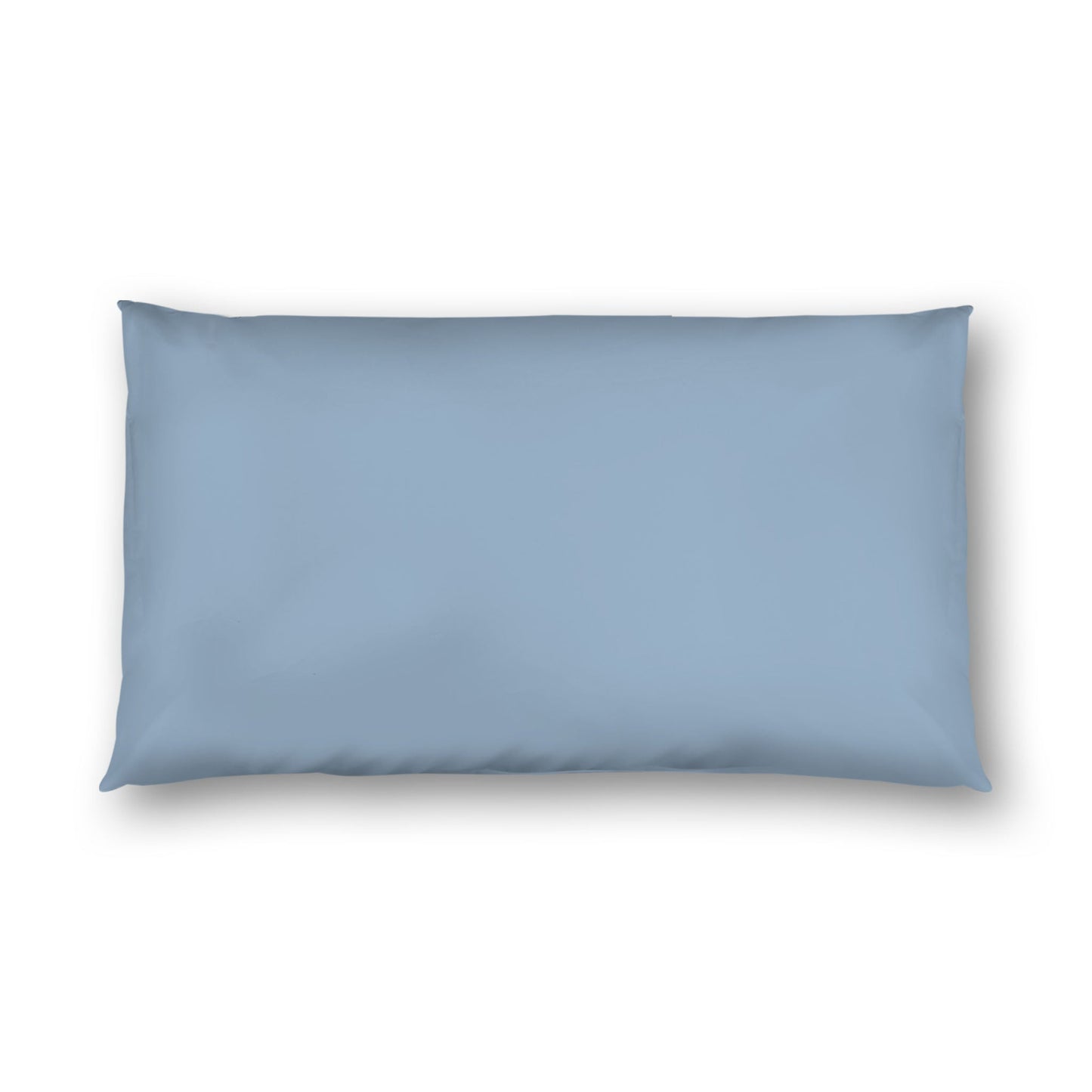 Blue Cotton Sateen Sham, White Reverse Side, King -  20 x 36 inches
