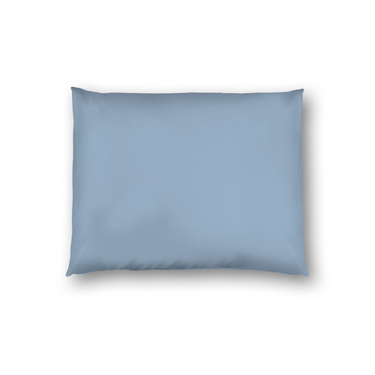 Blue Cotton Sateen Sham, White Reverse Side, Standard - 20 x 26 inches