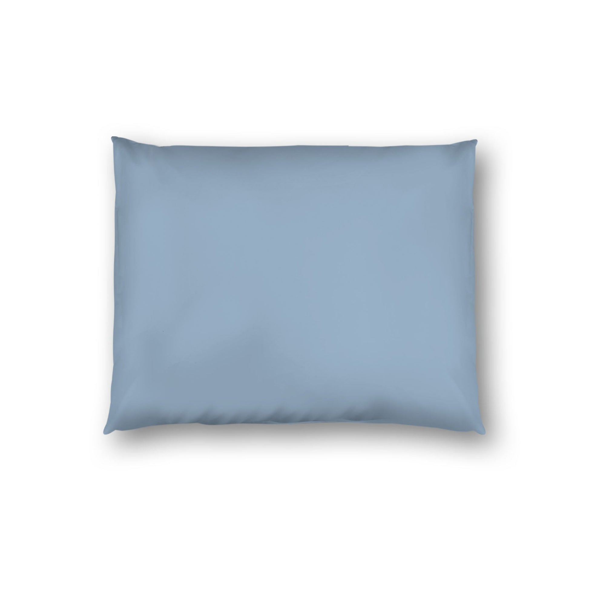 Blue Cotton Sateen Sham, White Reverse Side, Standard - 20 x 26 inches