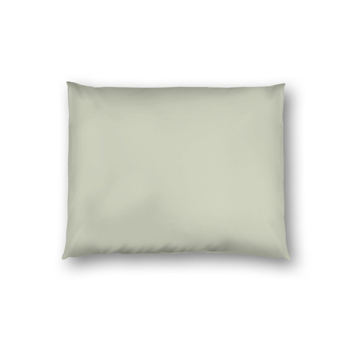 Pale Green Cotton Sateen Sham, White Reverse Side, Standard - 20 x 26 inches