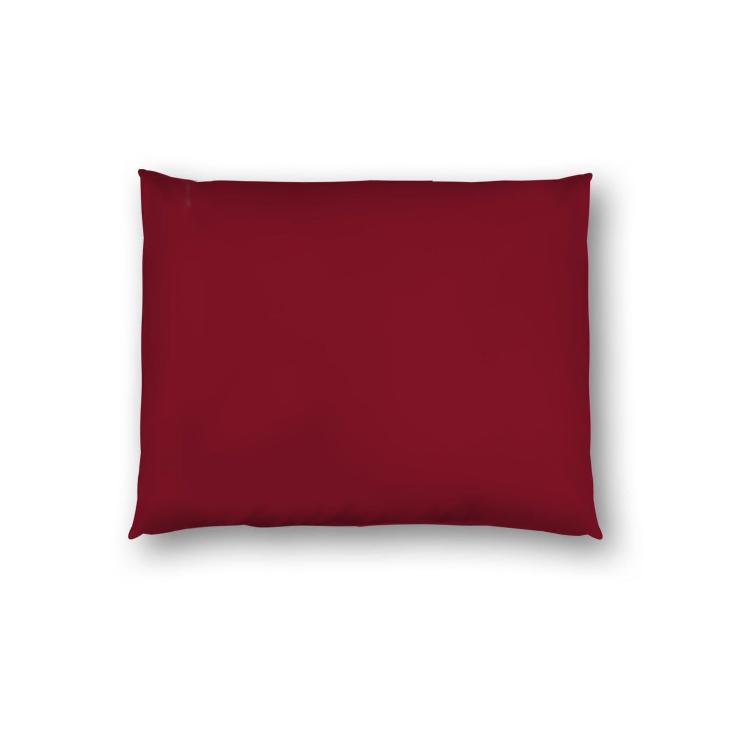 Burgundy Red Cotton Sateen Sham, White Reverse Side, Standard - 20 x 26 inches