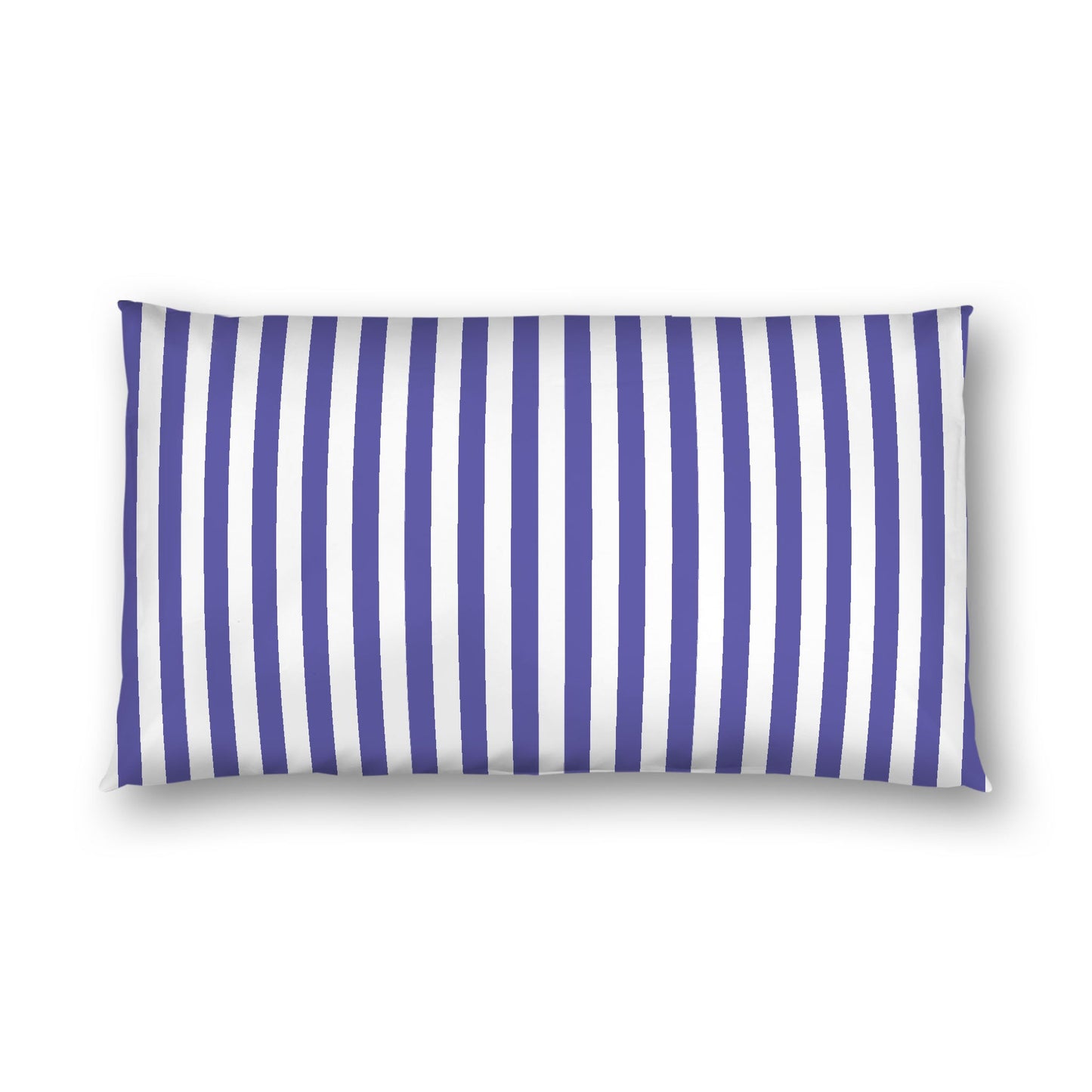 Off-White Cotton Sateen Sham, Purple Bars on Front, King - 20 x 36 inches
