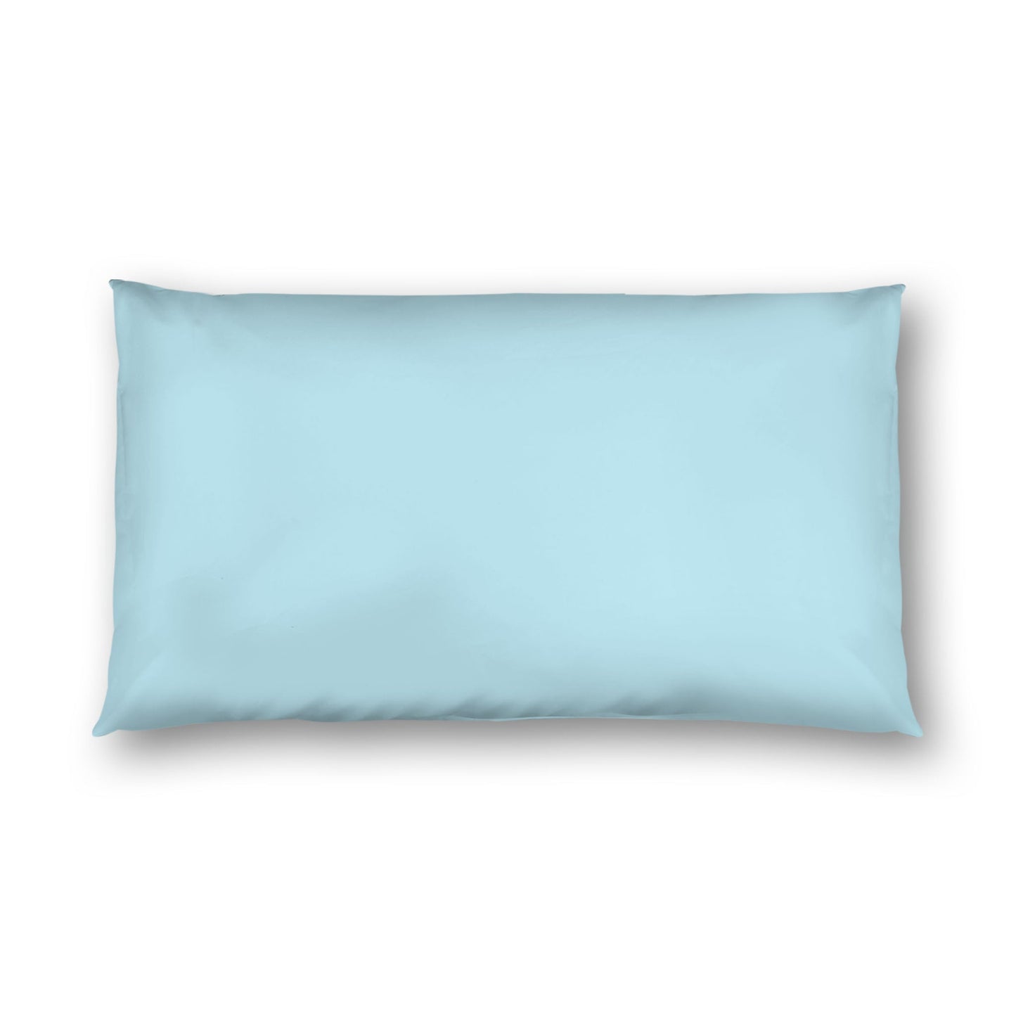 Blue Cotton Sateen Sham, White Reverse Side, King - 20 x 36 inches