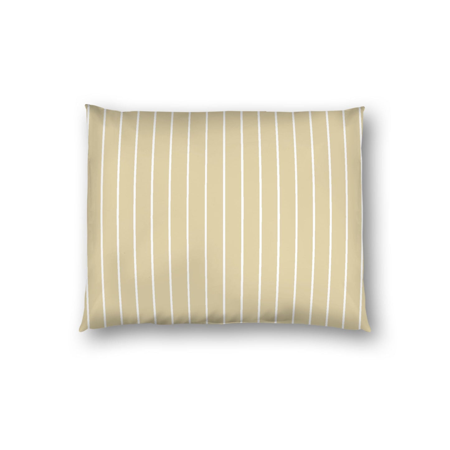 Desert Sand Cotton Sateen Sham, Off-white Stripes on Front, White Reverse Side, Standard - 20 x 26 inches