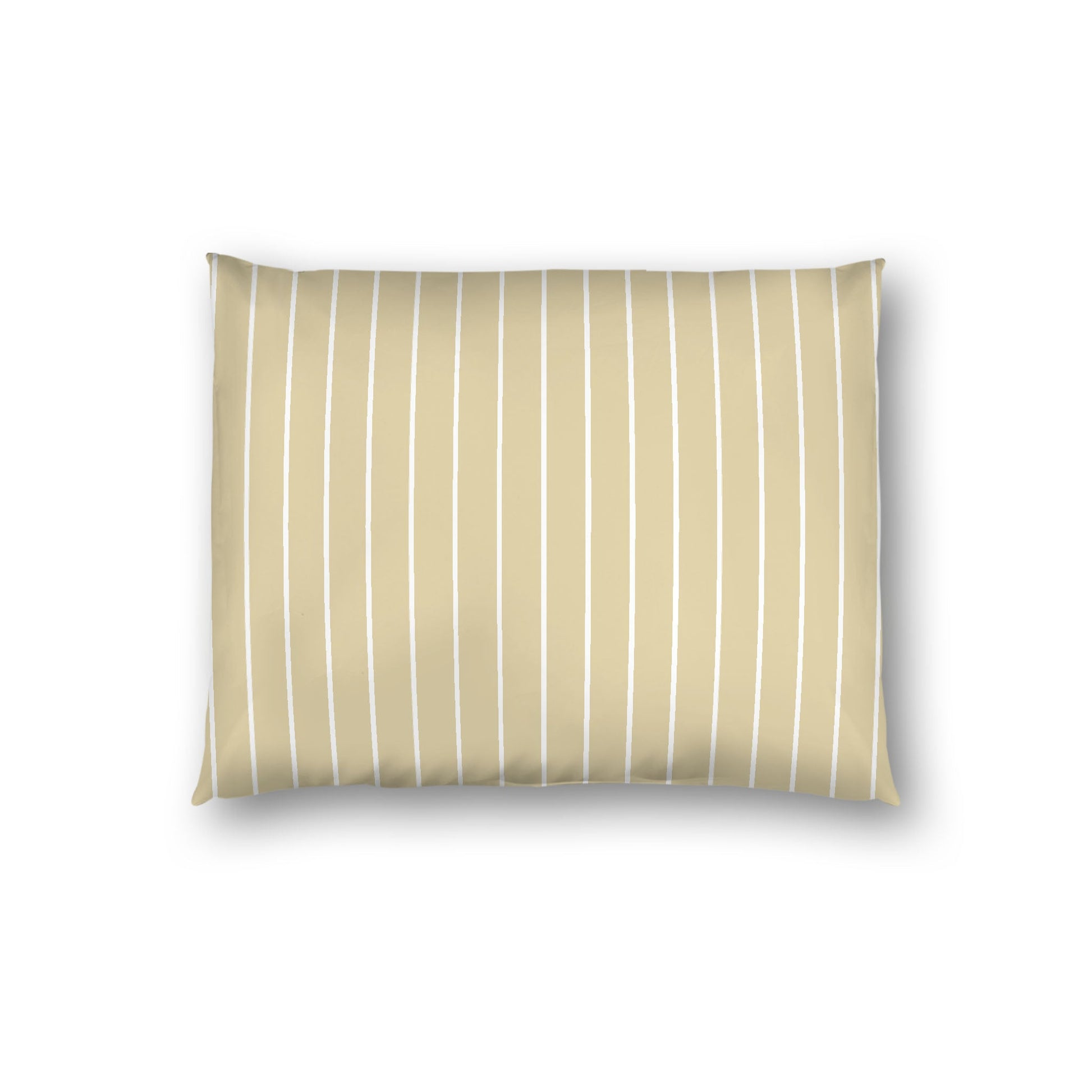 Desert Sand Cotton Sateen Sham, Off-white Stripes on Front, White Reverse Side, Standard - 20 x 26 inches
