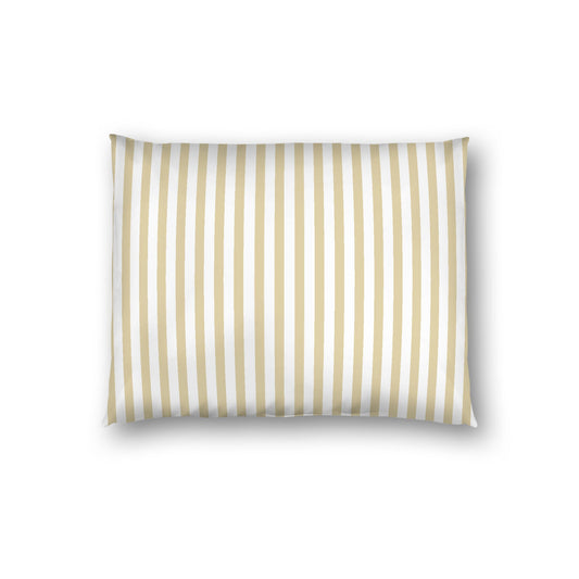 Off-white Cotton Sateen Sham, Thin Desert Sand Bars on Front, White Reverse Side, Standard - 20 x 26 inches