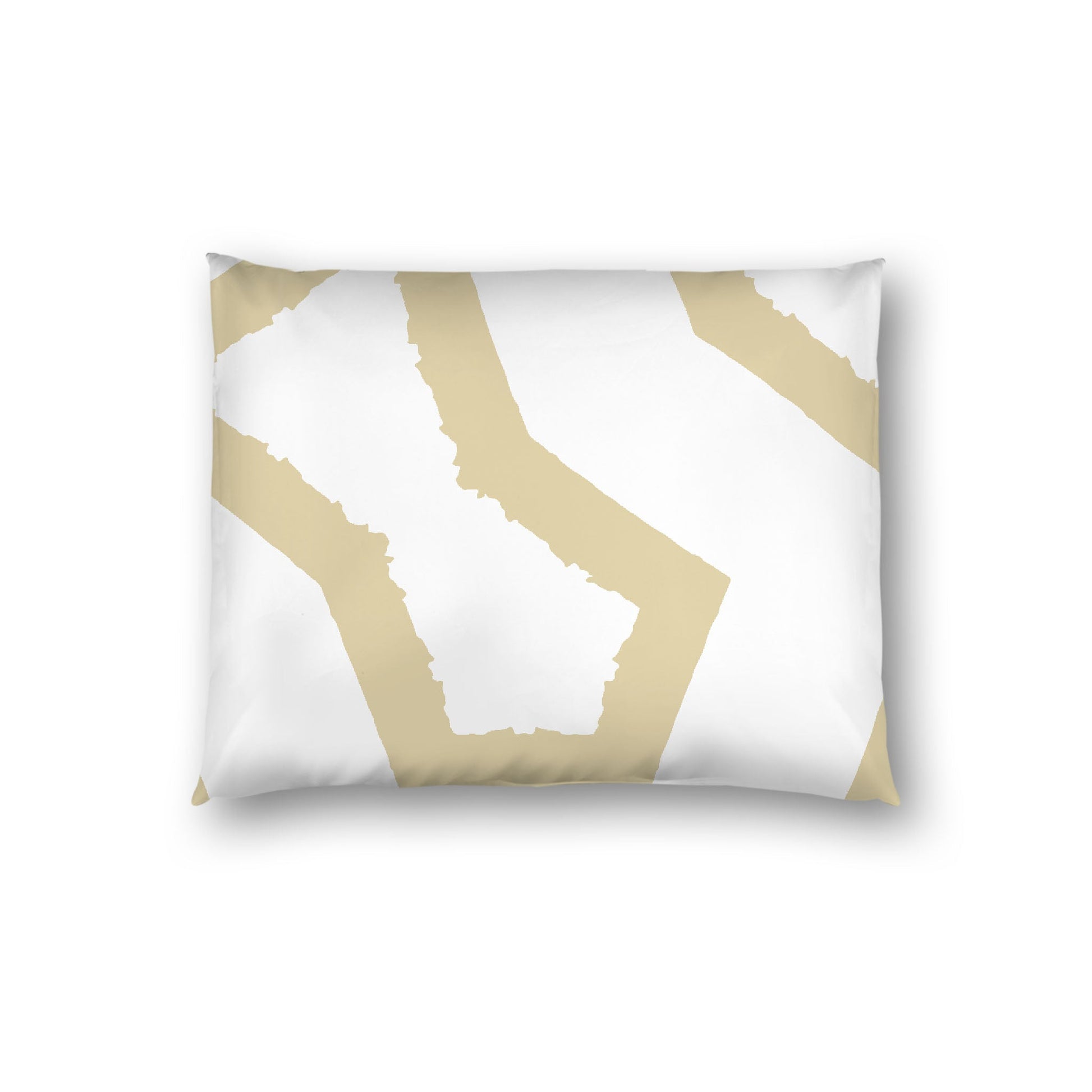 Off-white Cotton Sateen Sham, Bold Desert Sand Graphic on Front, White Reverse Side, Standard - 20 x 26 inches