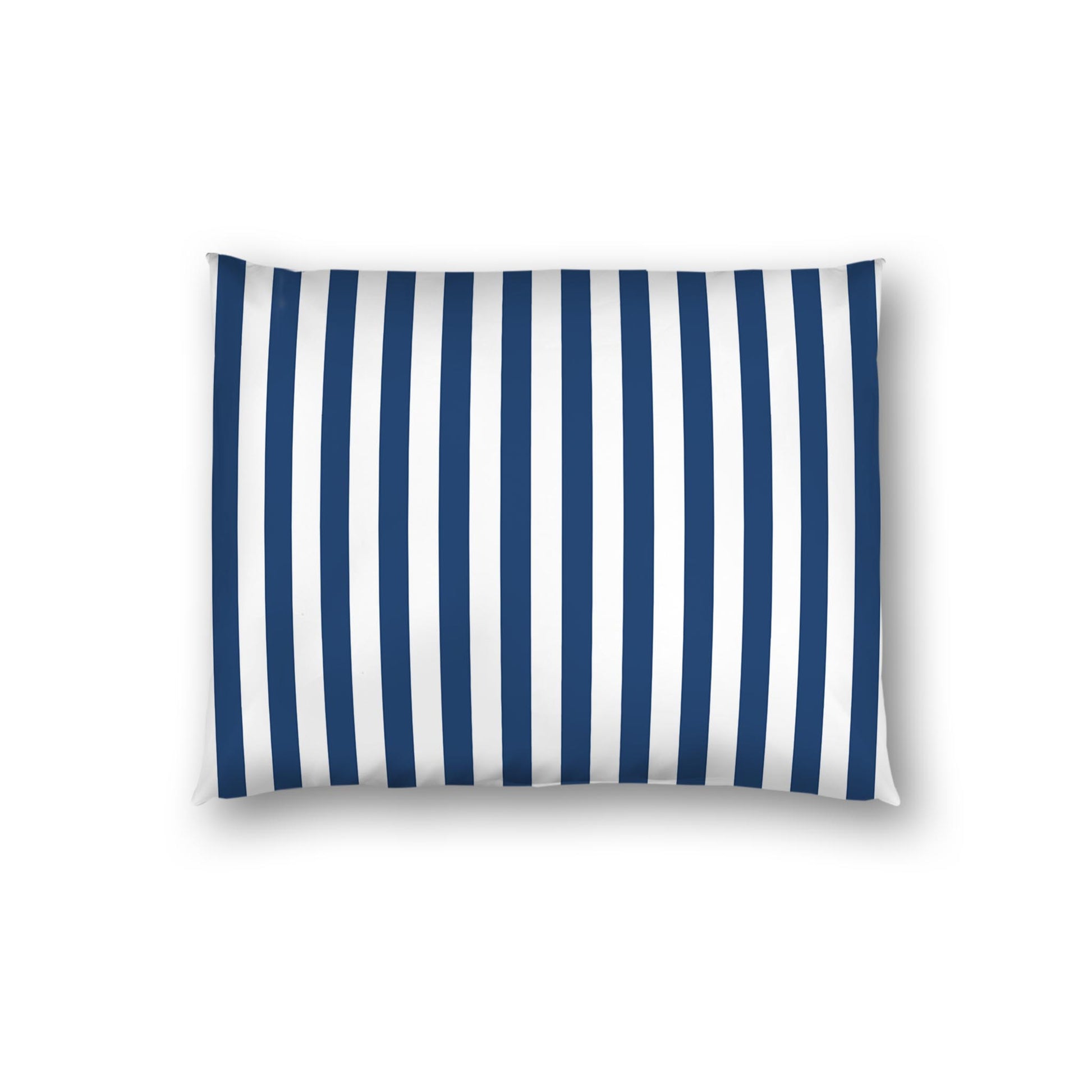 Off-white Cotton Sateen Sham, Royal Blue Bars on Front, White Reverse Side | CSSH-1291-051, Standard - 51 x 66 cm / 20 x 26 inches