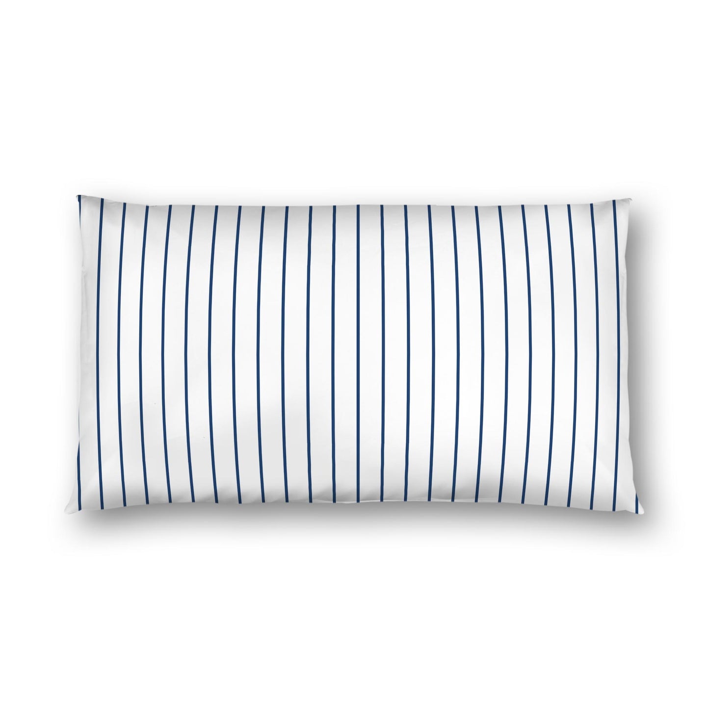 Off-white Cotton Sateen Sham, Royal Blue Stripes on Front, White Reverse Side | CSSH-1291-151, King - 51 x 91 cm / 20 x 36 inches