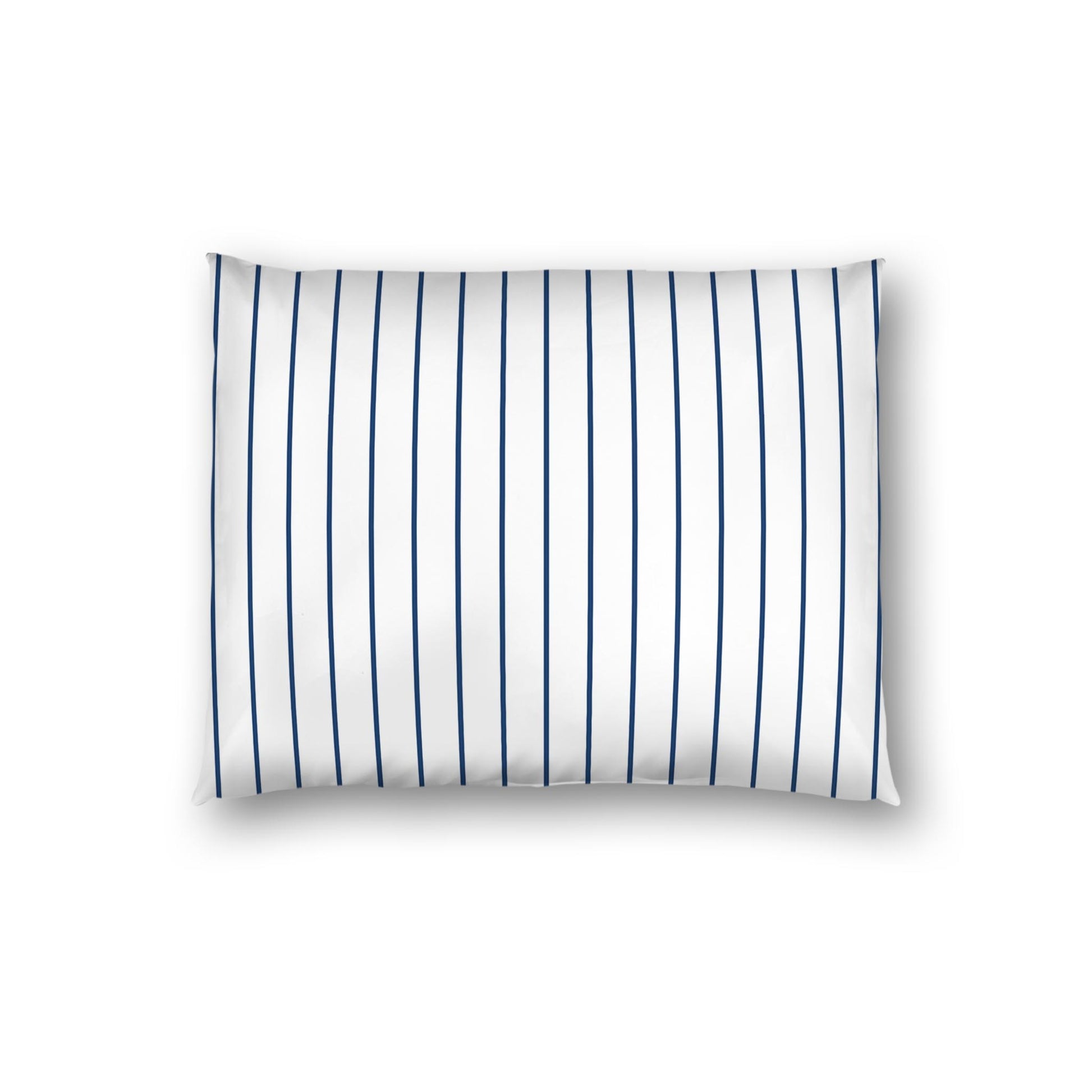 Off-white Cotton Sateen Sham, Royal Blue Stripes on Front, White Reverse Side | CSSH-1291-151, Standard - 51 x 66 cm / 20 x 26 inches