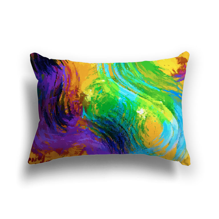 Graphic Art Cushion Cover | Gold Abstract Swirl, CAPC-2143, 51 x 36 cm / 20 x 14 inches